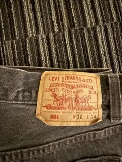 LEVI 501 グレー ストレートデニム W36 L34