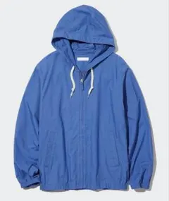 ユニクロ　コットンパーカー　ブルー