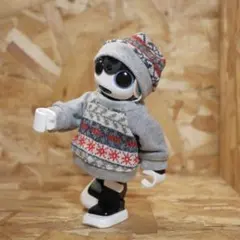 長袖ニットトレーナー＆帽子 ジャガード×グレー杢【ロボホン服】