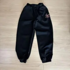 黒 スウェットパンツ ロゴ付き 140【美品】