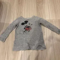 【美品】ミッキーマウス 長袖カットソー X-SMALL