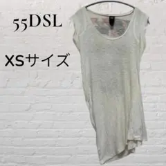 55DSL Tシャツワンピ XS 白 アシンメトリー Y2K レディース 00s