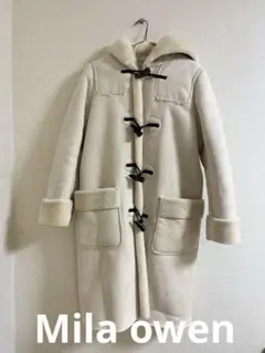Mila Owen ムートン調　ダッフルコート　アイボリー