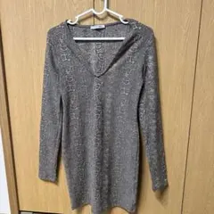 ZARA Vネックニットワンピース Sサイズ