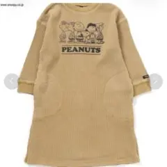 エフオーキッズ×ピーナッツコラボワッフル地ワンピース