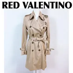 【美品】RED VALENTINO ダブルトレンチコート 40 ウエスト袖リボンのサムネイル