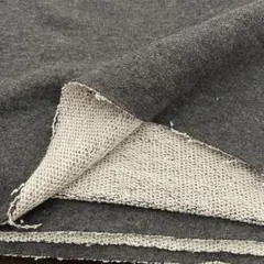 チャコール杢裏毛ニット ソフト加工 生地巾155×50