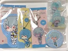 【エヴァンゲリオン/レイ】　ステッカー・キーホルダー・缶バッチセット