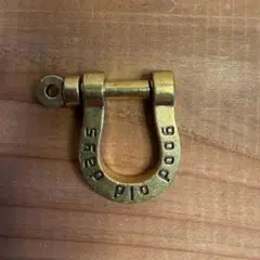 真鍮 馬蹄 スター ホースシュー キーホルダー シャックル 開運 魔除け