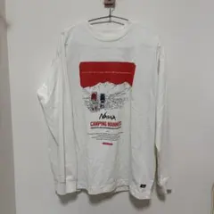NANGA CAMPING MANNERS 長袖Tシャツ ホワイト