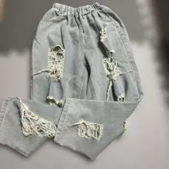 ダメージ加工 ロングパンツ 130サイズ