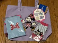 しまむら　ディズニー　ミニーマウス　トートバッグ　ショルダーポーチ　靴下