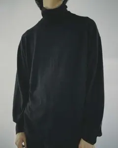 【LIDNM】 SUPER FINE WOOL TURTLE 黒 M