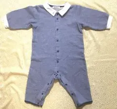 familitar 紺色 長袖　襟付きロンパース 70㎝