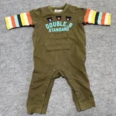 DOUBLE.B オリーブグリーンロンパース