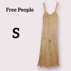Free People【S】コットン ワイドパンツ オールインワン
