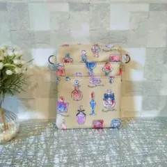 香水柄　ナースポーチ　オーガナイザー　移動ポケット　仕分けポーチ　フレグランス柄