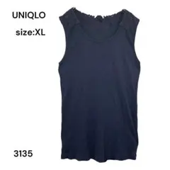 ユニクロ　UNIQLO タンクトップ　シャツ　XL　トップス　ネイビー