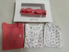 新品　韓国　agabang ベビーパジャマ　ロンパース(ヘアバンド付)80サイズ