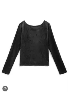 グレイル　バックオープンベロアトップス