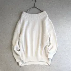 スローブイエナSLOBE IENAラクーン混ニュアンスオーバープルオーバーニット