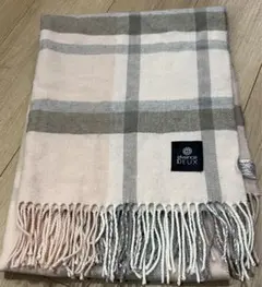 チェック柄 大判ストール ピンク elvence DEUX