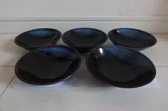 お鍋用 取り皿 銘々皿 ボウル お椀 5個セット 藍色 作家さん 一点もの