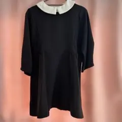 FRIFUL 黒 七分袖 ワンピース