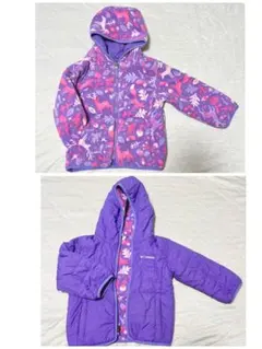 Columbia フラワー柄 リバーシブル アウター 92cm 3T