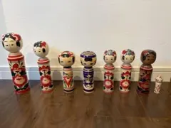 花柄のこけし8体セット