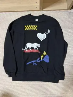 ZARA アートプリント ブラック スウェットのサムネイル