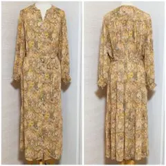 ナノユニバース ロングワンピース フレア ペイズリー 総柄 Ｆ