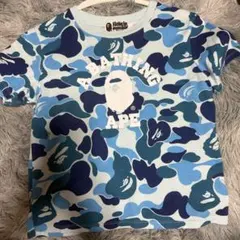 A Bathing Ape カモフラージュ柄 Tシャツ ブルー S