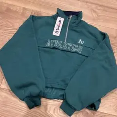新品　アスレチックス　女の子　トレーナー　ハーフジップ