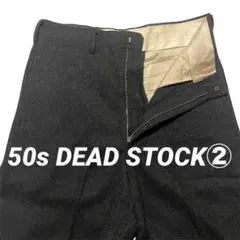 新品デッドストック 50s 60s スラックス ビンテージブラック ロカビリーのサムネイル