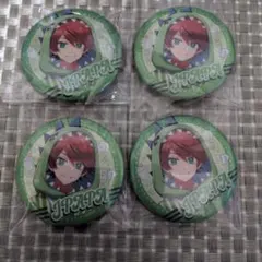 カラフルピーチ じゃぱぱさん 未使用缶バッジ 4個セット