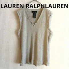 【専用✨】LAUREN RALPH LAUREN リブタンクトップ ベージュ Sのサムネイル
