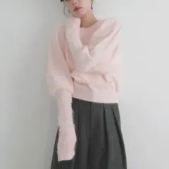 ニット セーター モヘアパフスリーブニット レディース　LIAN