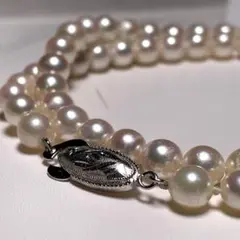 花珠級のテリ巻き 極美品 あこや真珠 ネックレス 6.0〜6.5㎜ O572