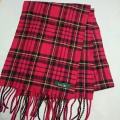 チェック柄ストーン付きマフラー