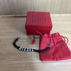 DIESEL ロゴ チェーン ブレスレット ブラックのサムネイル