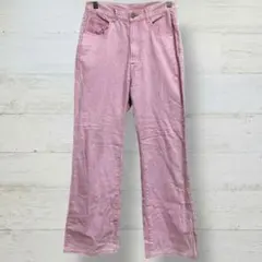 RODEO CROWNS ロデオクラウンズ ピンクデニム フレアパンツ M