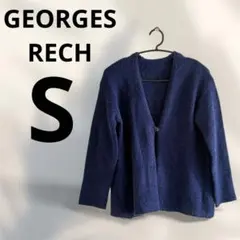 【ジョルジュレッシュ】 ニット カーディガン ブルー 青 アウター 羽織り S