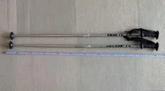 キザキ　KIZAKI　スキー　ストック　ポール　約110cm シルバー色