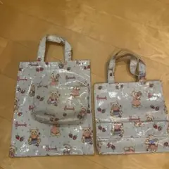 ハロッズ　ビニールバッグ 2点とポーチ付