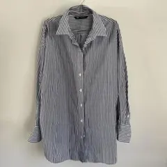 ZARA ストライプ オーバーサイズ　長袖シャツ