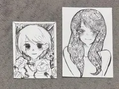 イラスト　手描き　2枚