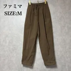 ファミマ ジョガーパンツ 撥水 UVカット M ユニセックス コンビニ ブラウン
