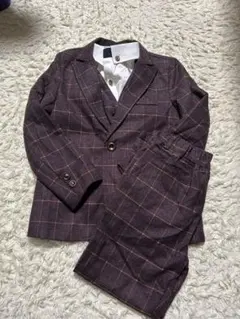 フォーマルスーツ 男の子 120 入学式　入園式　卒園式　茶