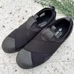 【人気✨】adidas アディダス スリッポン スーパースター 黒 24.0